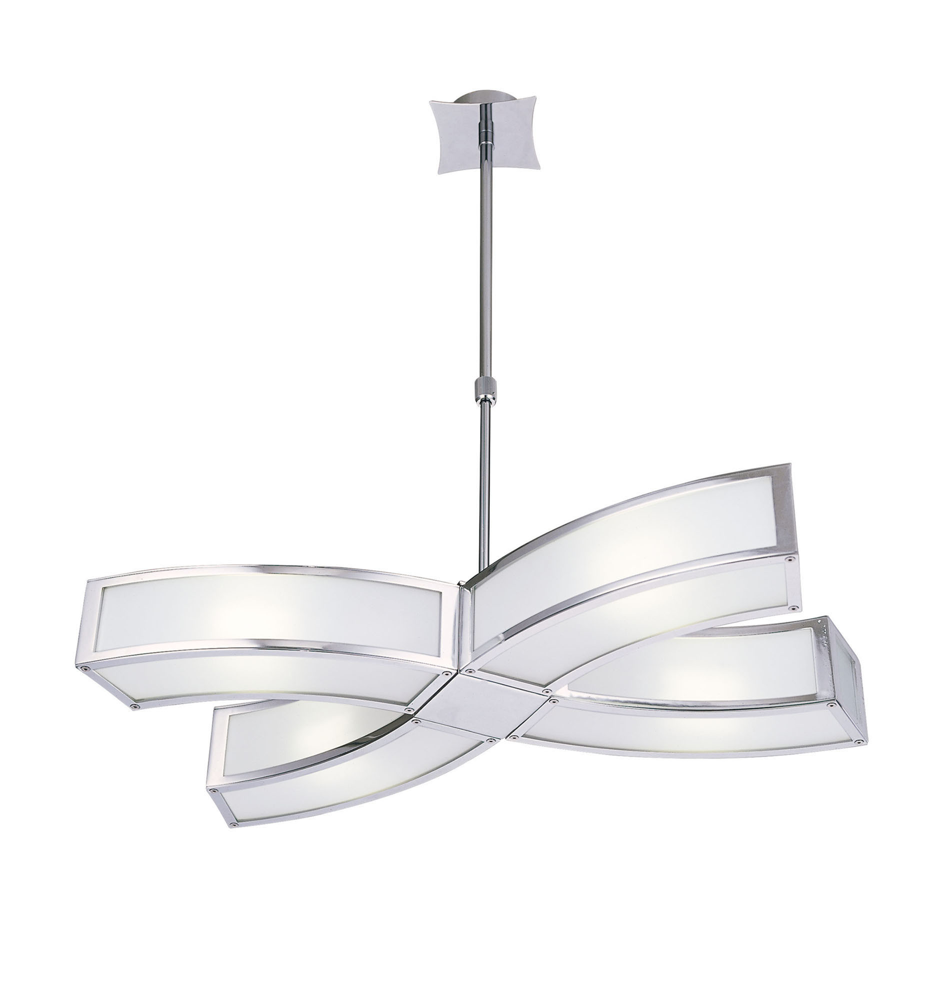 M0404  Duna Rectangular Telescopic/Semi Flush 4 Light